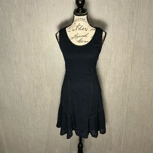 Marc By Marc Jacobs Black Textured Mini Dress Size XS